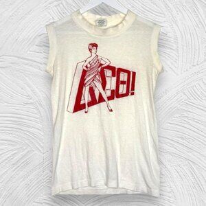 Vintage 80s Fabulous Delta Sigma Theta sorority collegiate muscle tee cream S